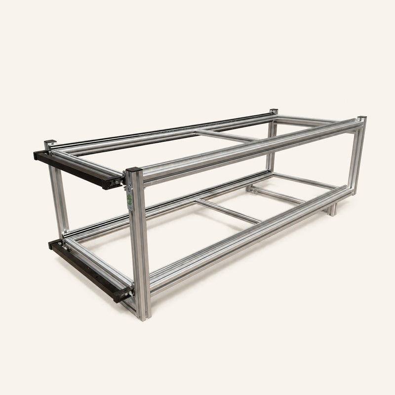 Module coulissant double au-dessus d’une goulotte 1285 × 505 mm pour fourgon aménagé