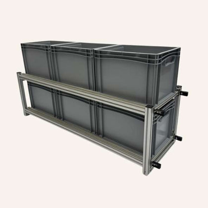 Dvojitý výsuvný modul vysoký 73 cm