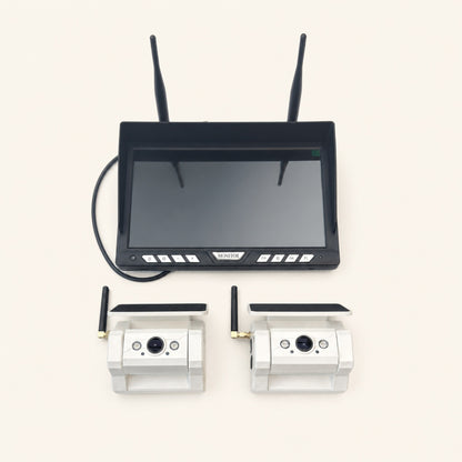Sistema de cámaras inalámbrico con monitor y configuración de cámara