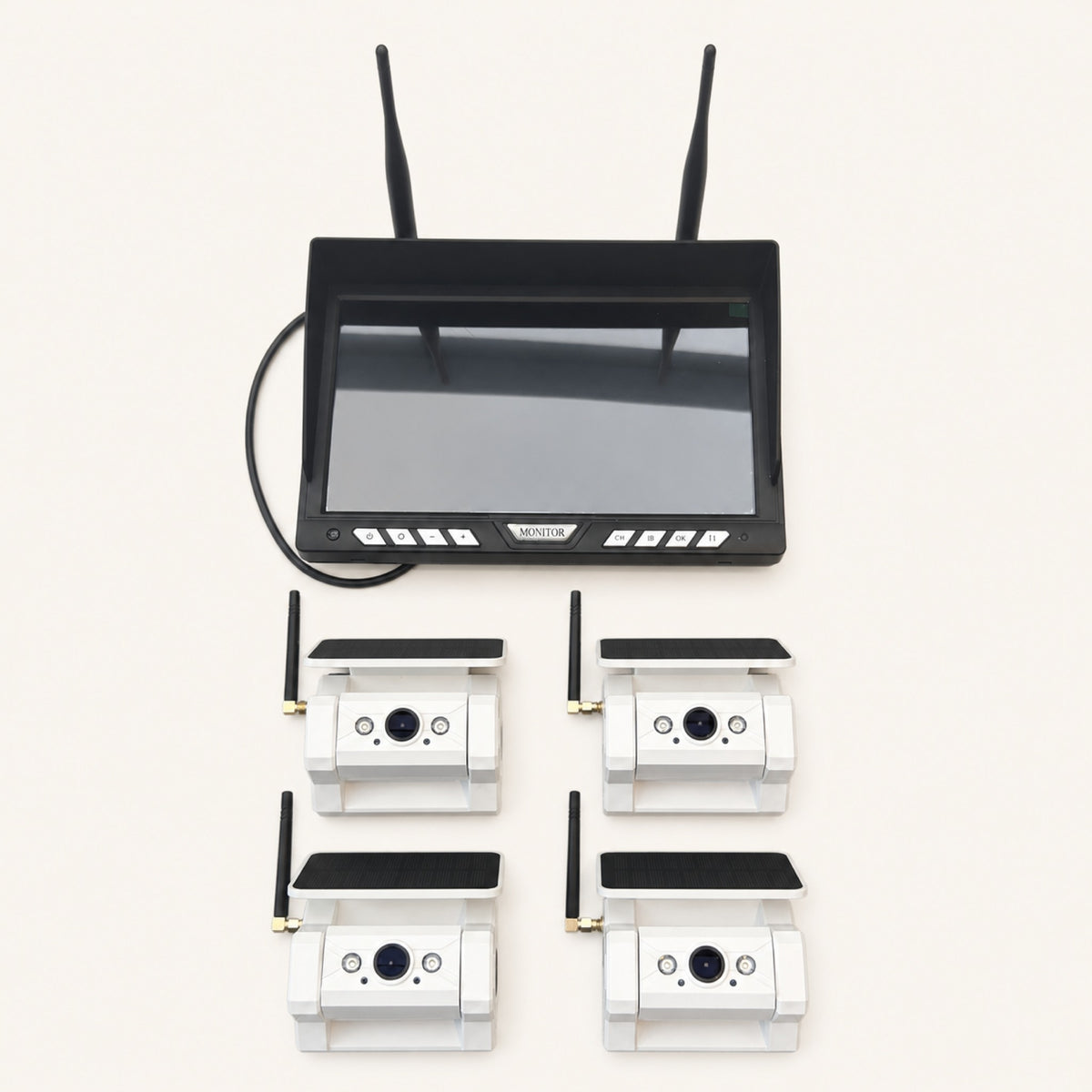 Sistema de cámaras inalámbrico con monitor – vista completa