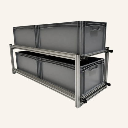 Module double avec 4 bacs Euronorm 60 × 40