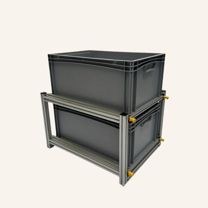 Module double avec 2 bacs Euronorm 60 × 40