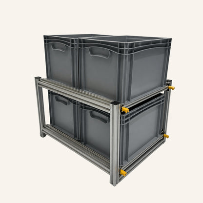 Module double avec 4 bacs Euronorm 40 × 30
