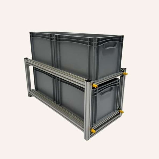 Dvojitý výsuvný modul s 4 přepravky Euronorm 40 x 30