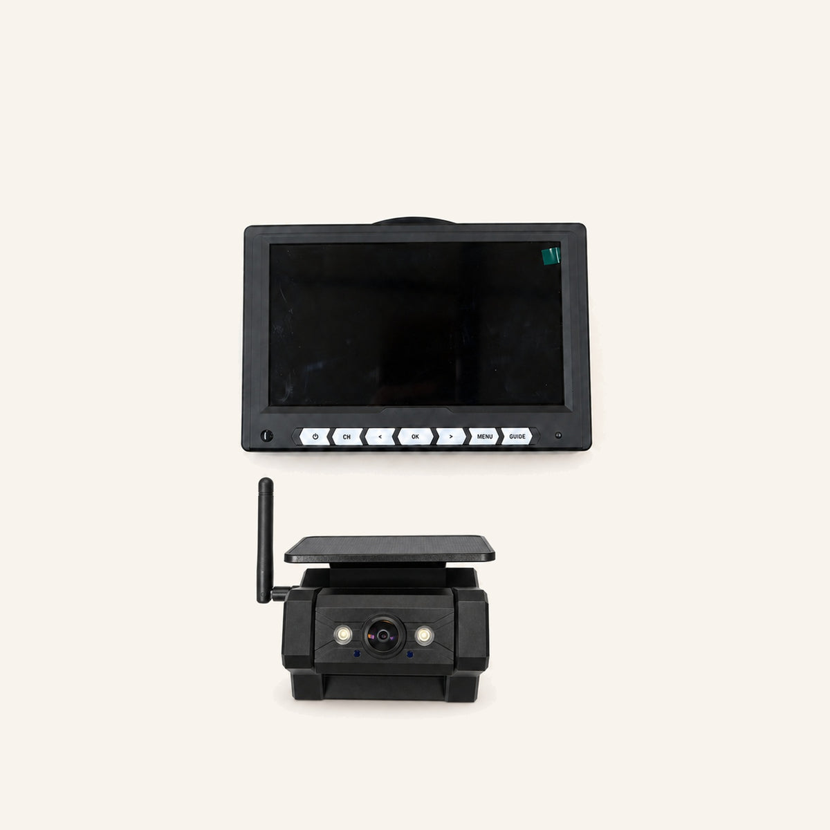 Kampfinity camerasysteem met 7-inch monitor en 1 zwarte magnetische zonnecamera
