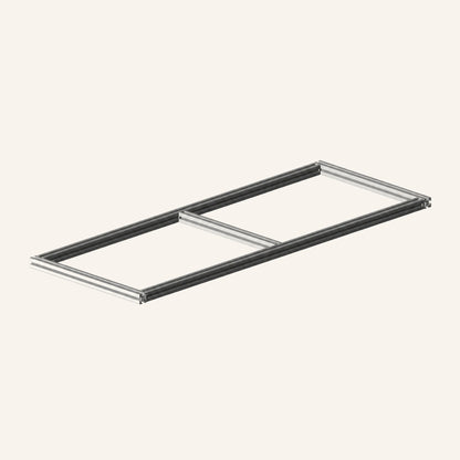 Rangement de fourgon avec module coulissant simple 800 × 300 et 2 bacs