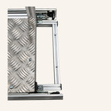 Bovenaanzicht van het optionele Easymounting frame van de tafel- en stoelenschuif.