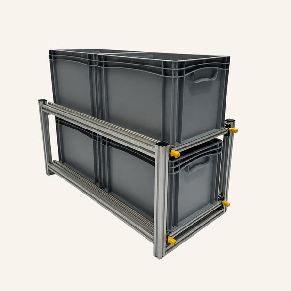 Dubbele schuifmodule 885 × 405 × 730 mm voor campervan