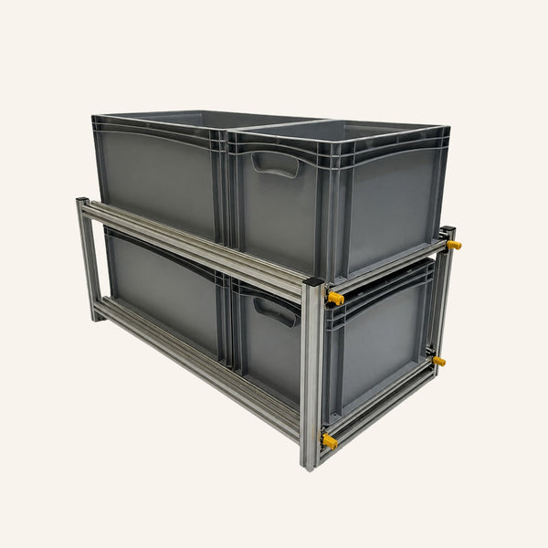 Dubbele schuifmodule 985 × 505 × 730 mm voor campervan