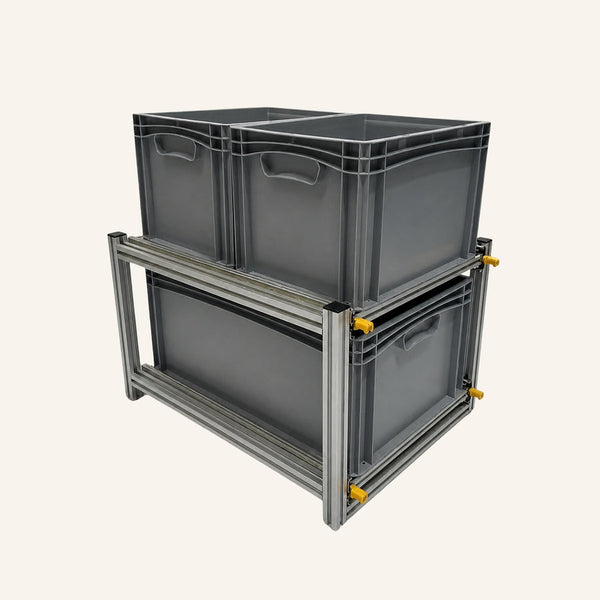 Dubbele schuifmodule 685 × 505 × 640 mm voor mobilhome