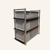 Module coulissant triple 965 × 505 mm pour camping-car